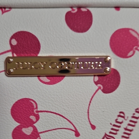 Juicy Couture Cherry Pattern Backpack in White and Pink - Picture 2 of 6